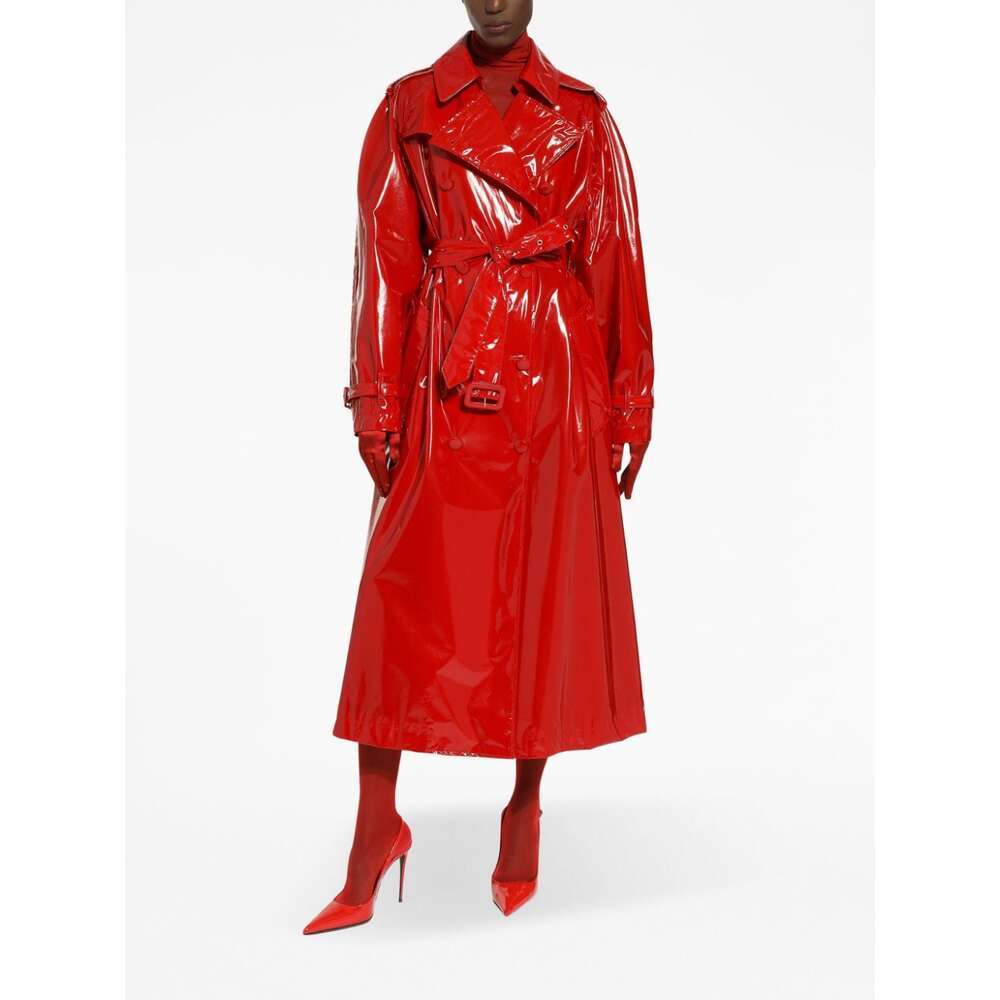 Dolce & Gabbana Dolce  Gabbana Regular Fit Trench Coat In Red