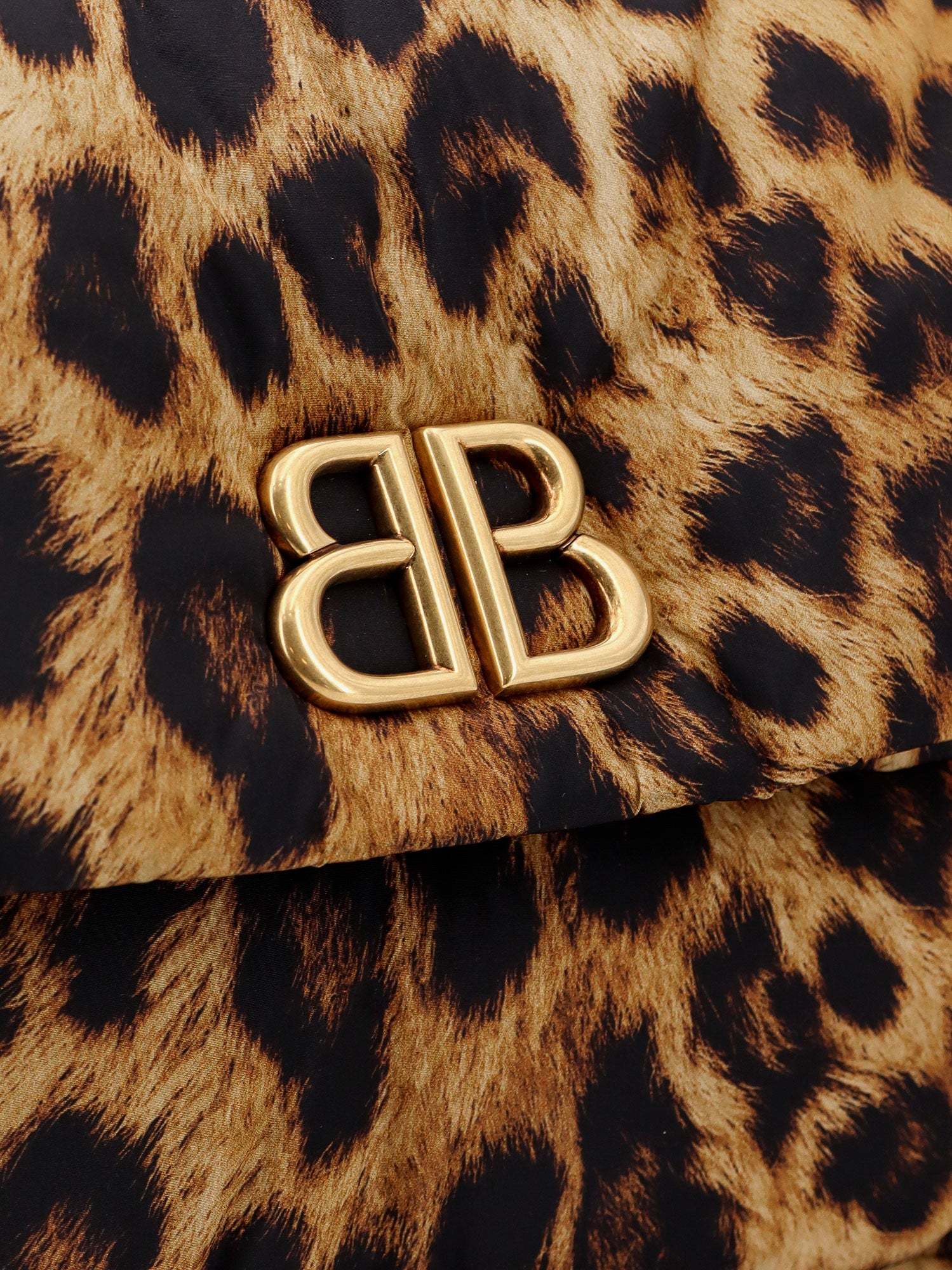Balenciaga Monaco Leopard-print Shoulder Bag In Brown