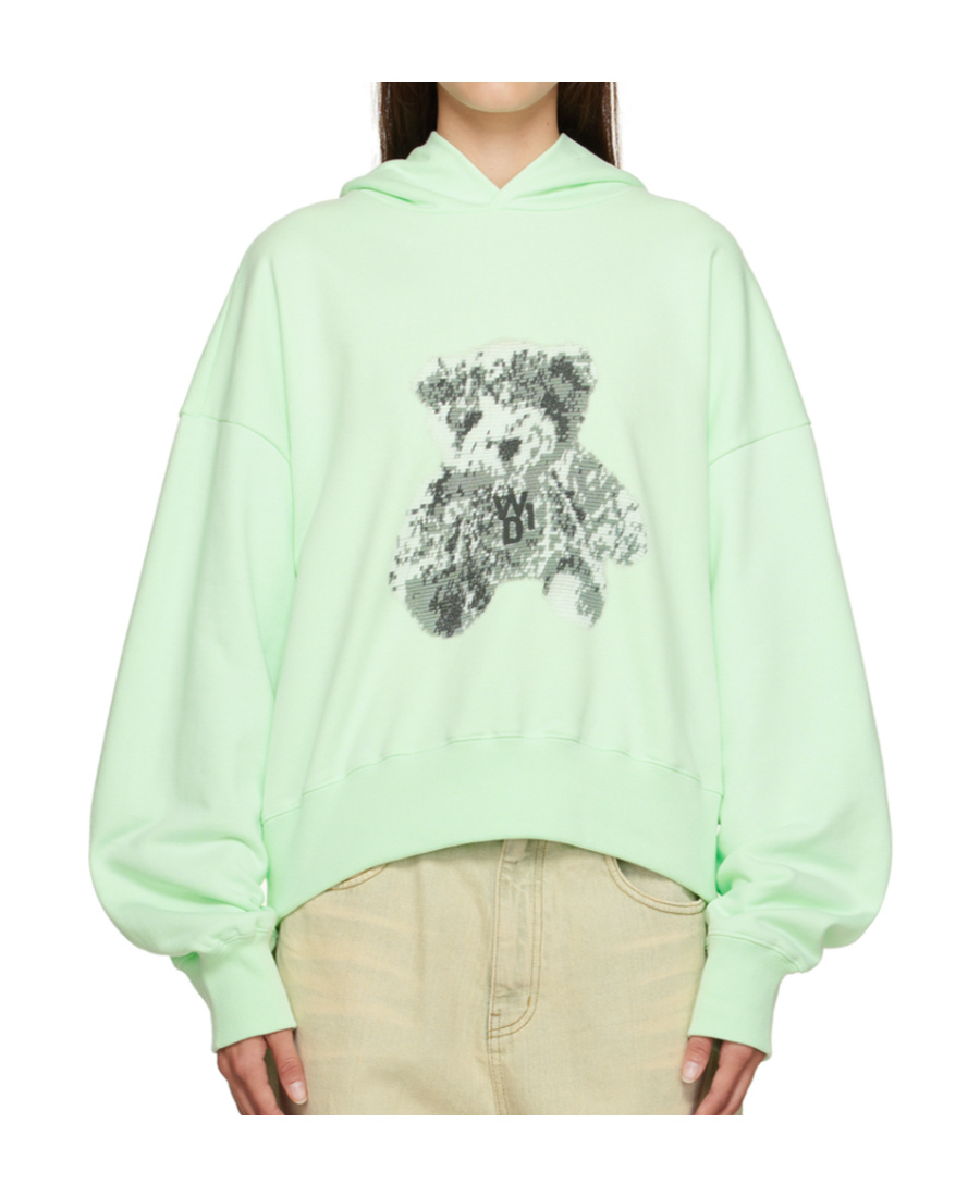 We11 Done Logo-patch Cotton Hoodie In White