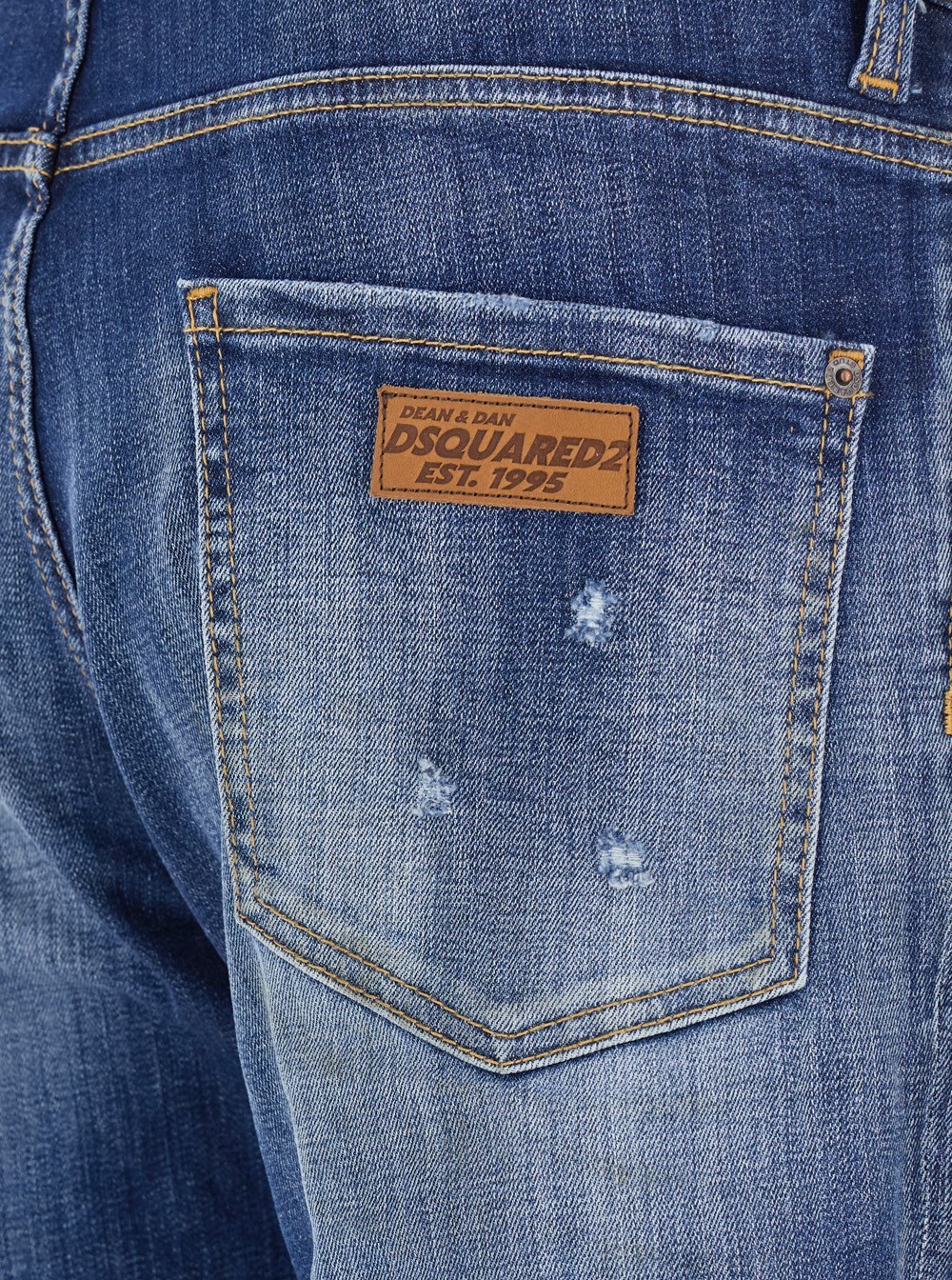 Shop Dsquared2 Distressed Slim-cut Jeans In Blue