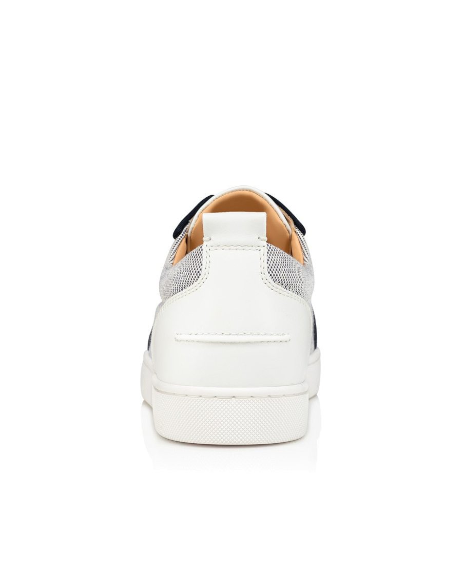 Christian Louboutin Rantulow Suede And Leather-trimmed Canvas Sneakers In White
