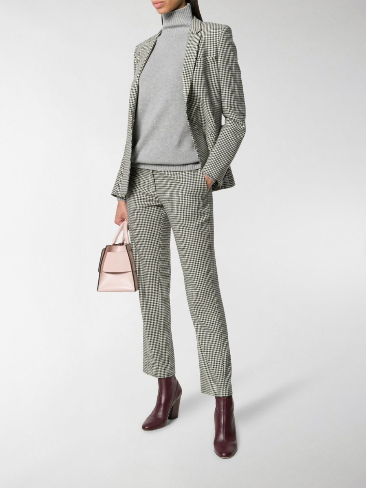 Max Mara Cashmere Polo-neck Sweater In Gray