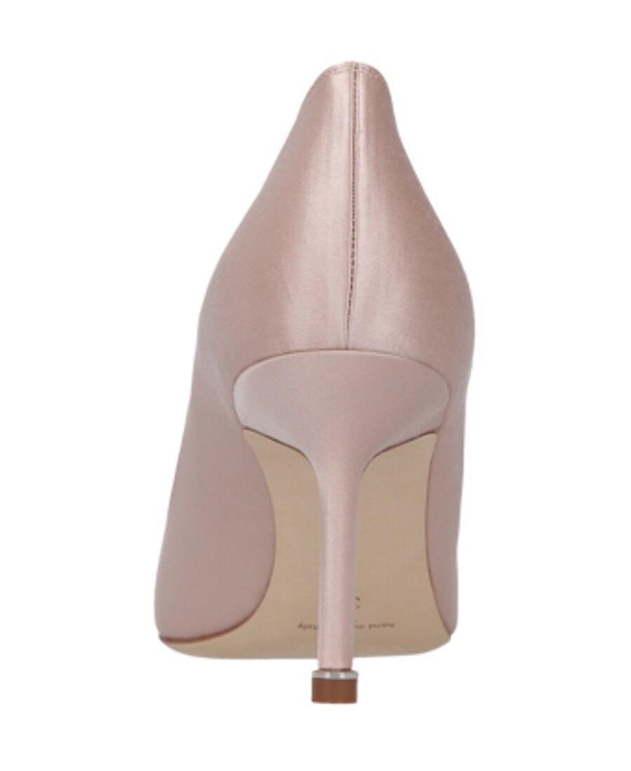 Manolo Blahnik Satin Jewel-inlaid High Heels In Nude