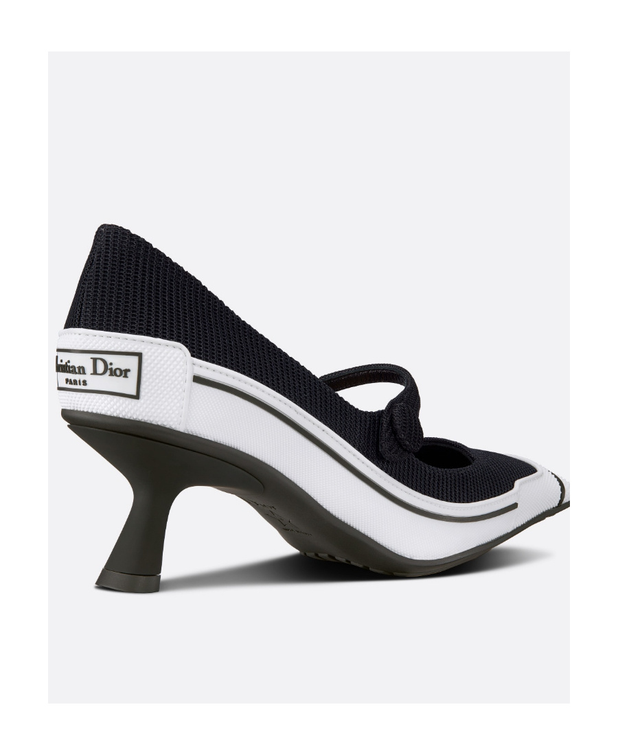 Dior D-motion Matching Square-headed High Heels In Black