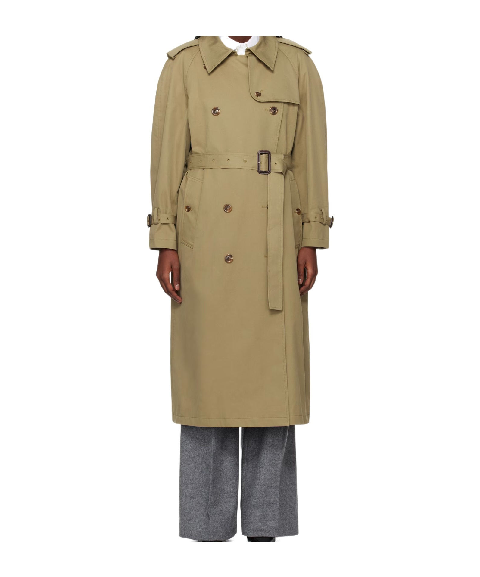 Kimhēkim Khaki Classic Trench Coat In Neutral
