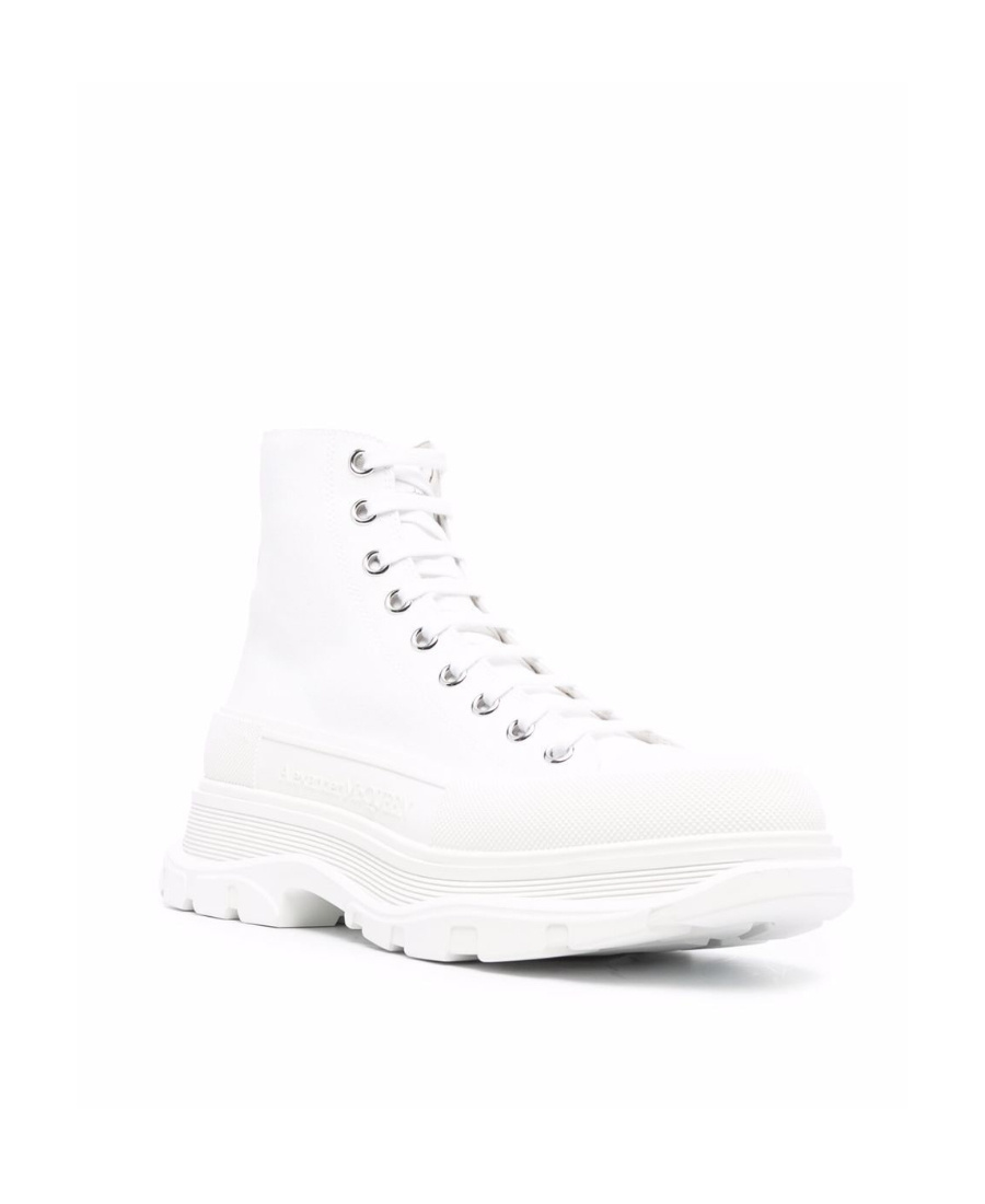 Alexander Mcqueen Tread Slick High Top Sneaker In White