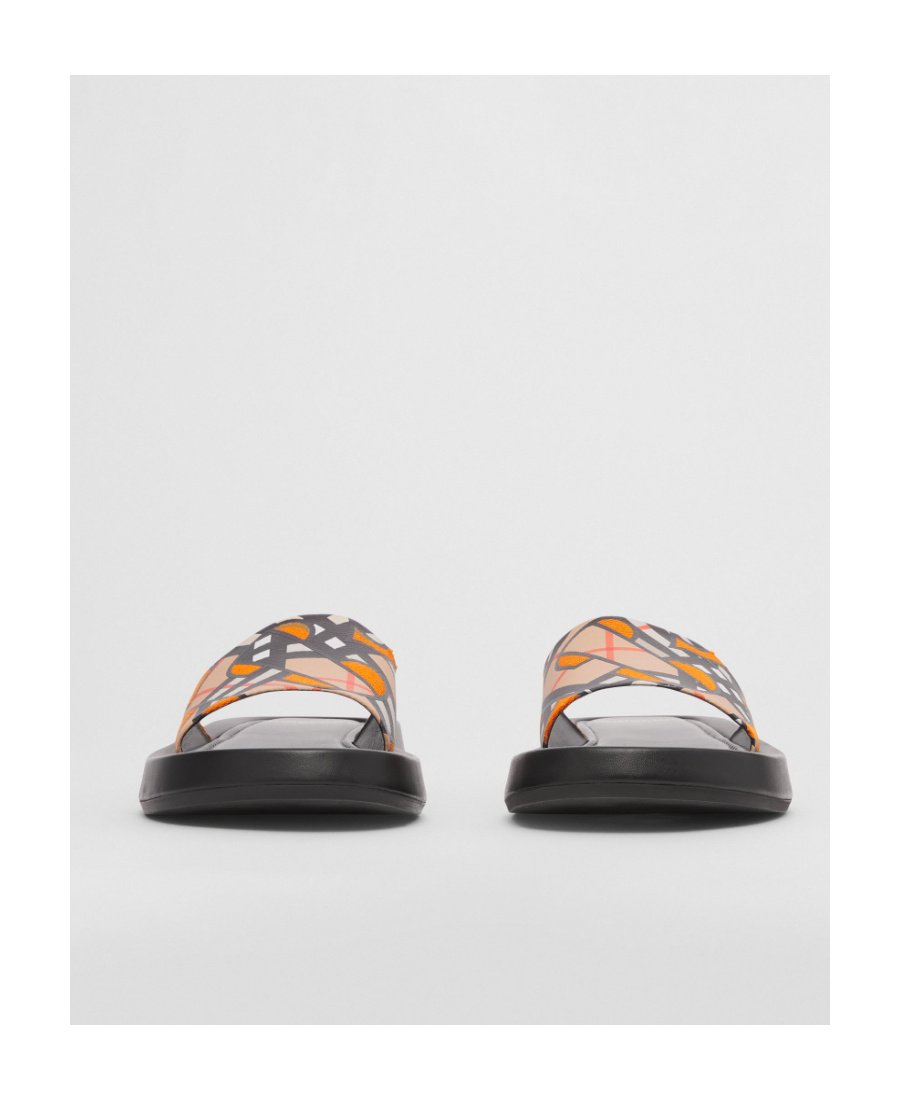 BURBERRY MONOGRAM-PRINT CANVAS SLIDES
