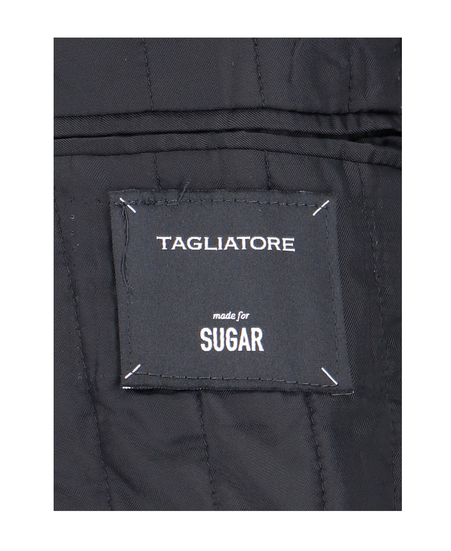 Tagliatore Notched-lapels Double-breasted Coat In Black