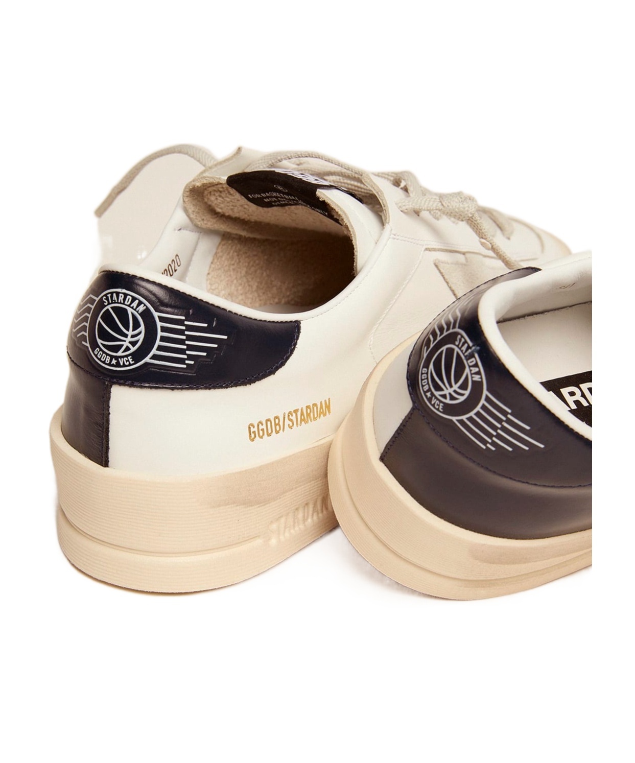 Golden Goose White Sneakers With Star Detail In Leather Man In Nude