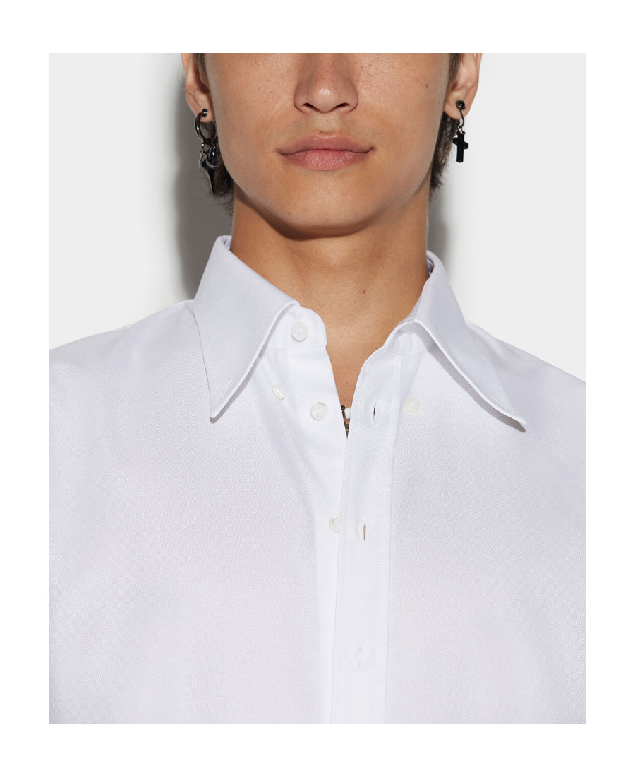 Dsquared2 Long Sleeved Buttoned Shirt In White