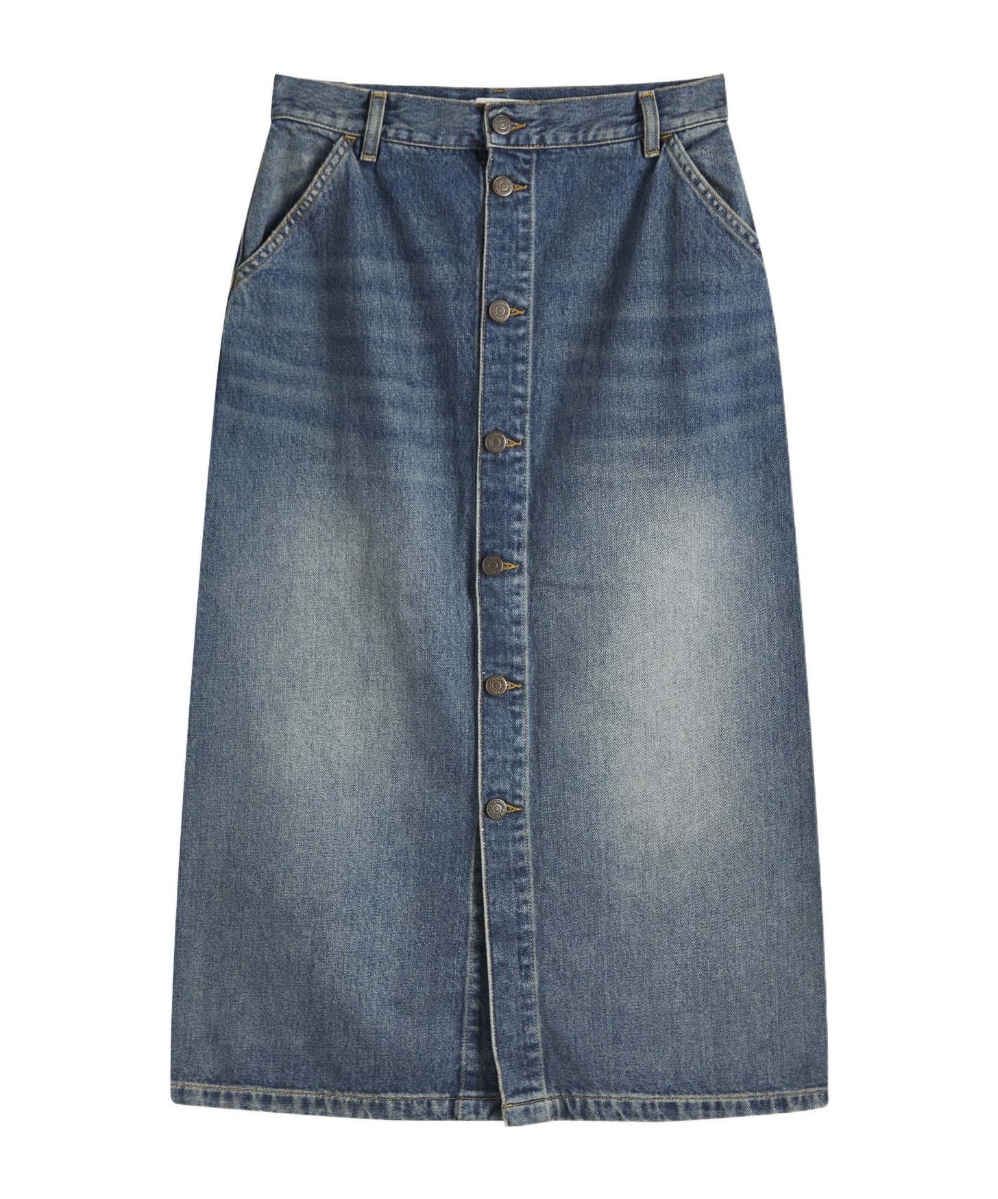 Carhartt Blue Marvin Denim Midi Skirt In Blue