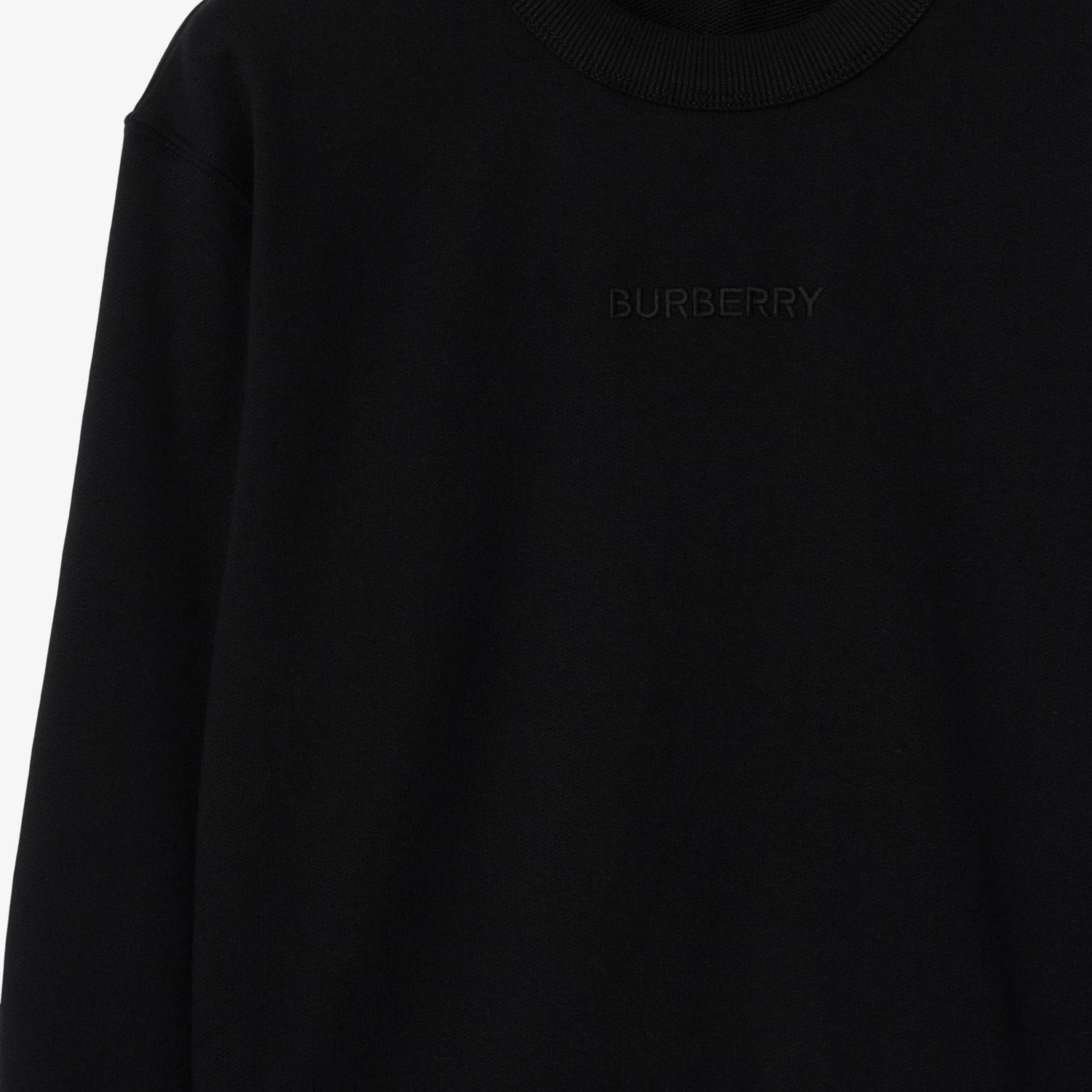 Burberry Round Neck Long-sleeved Sweater In Black