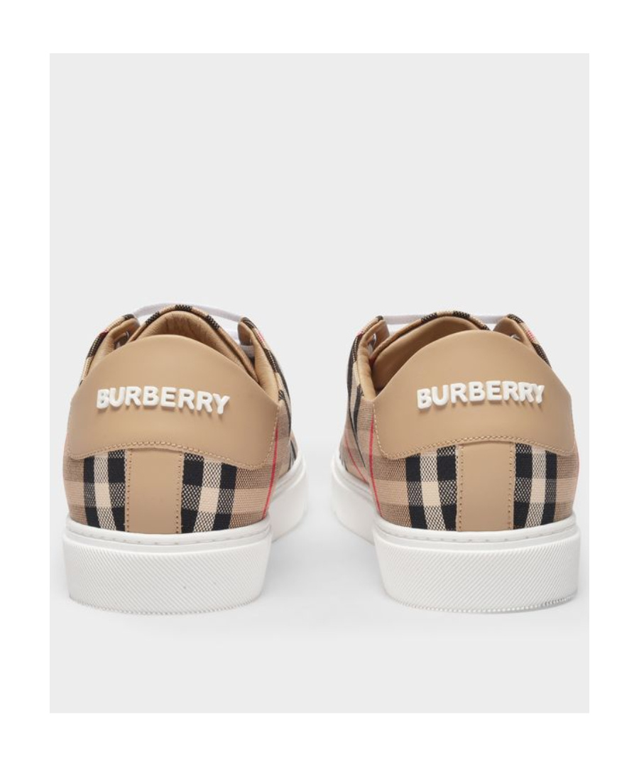 Burberry Vintage Check Lace-up Sneakers In White