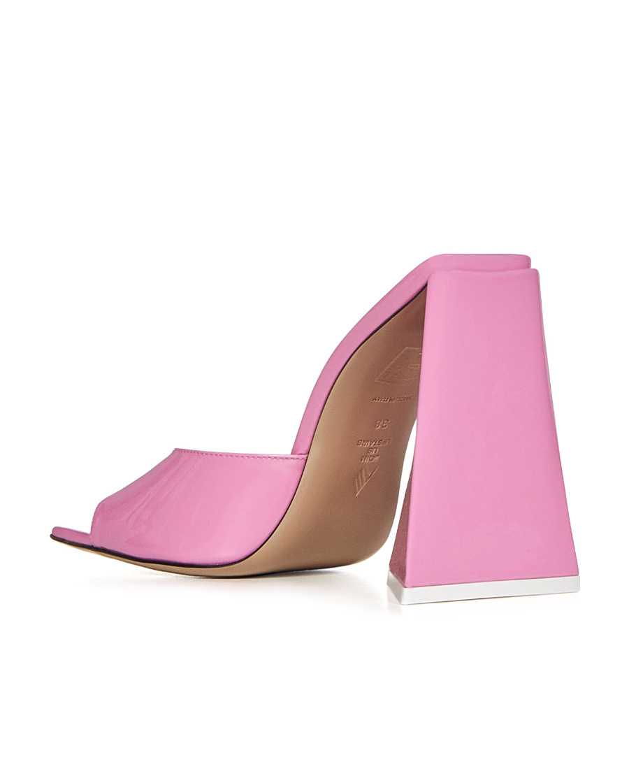 Shop Attico Devon  115mm Leather Mules In Pink