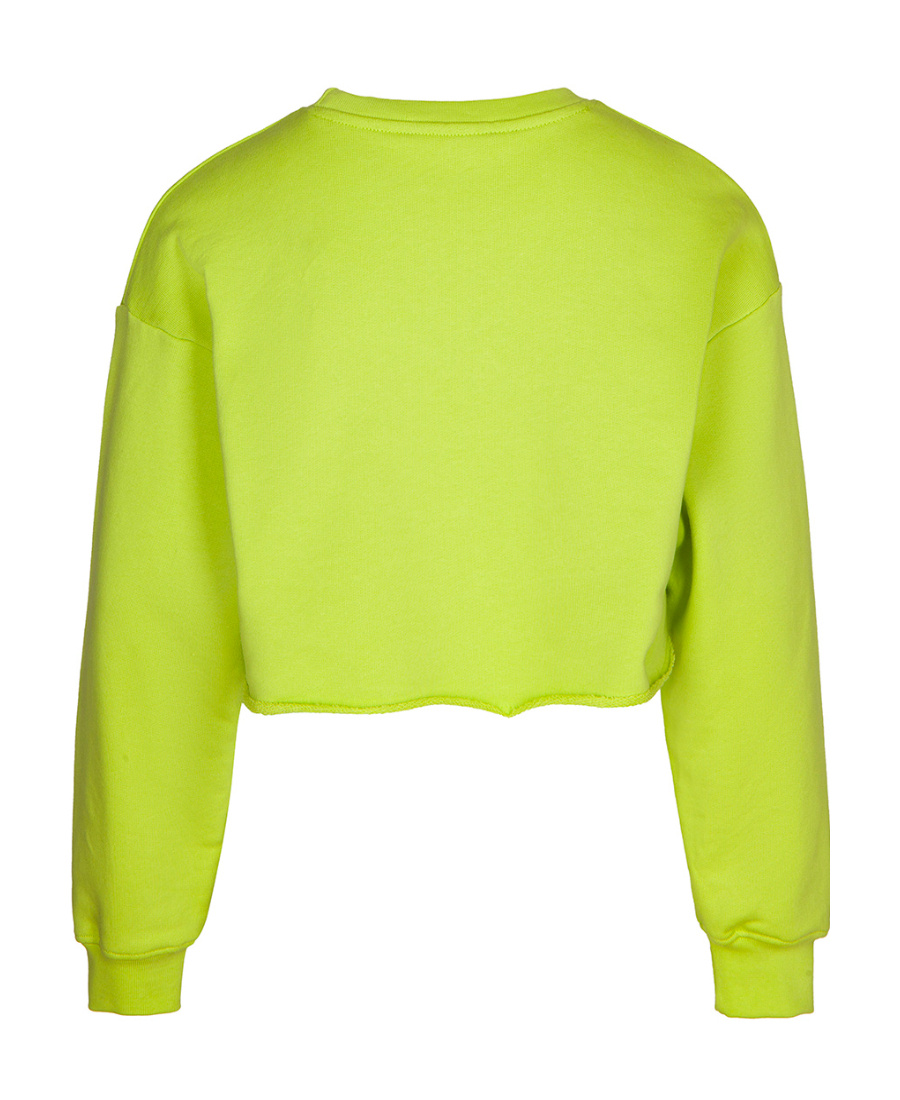 Msgm Logo Round-necked Sweater In Green
