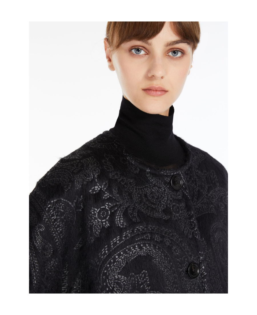 Max Mara Long-sleeved Coat In Black