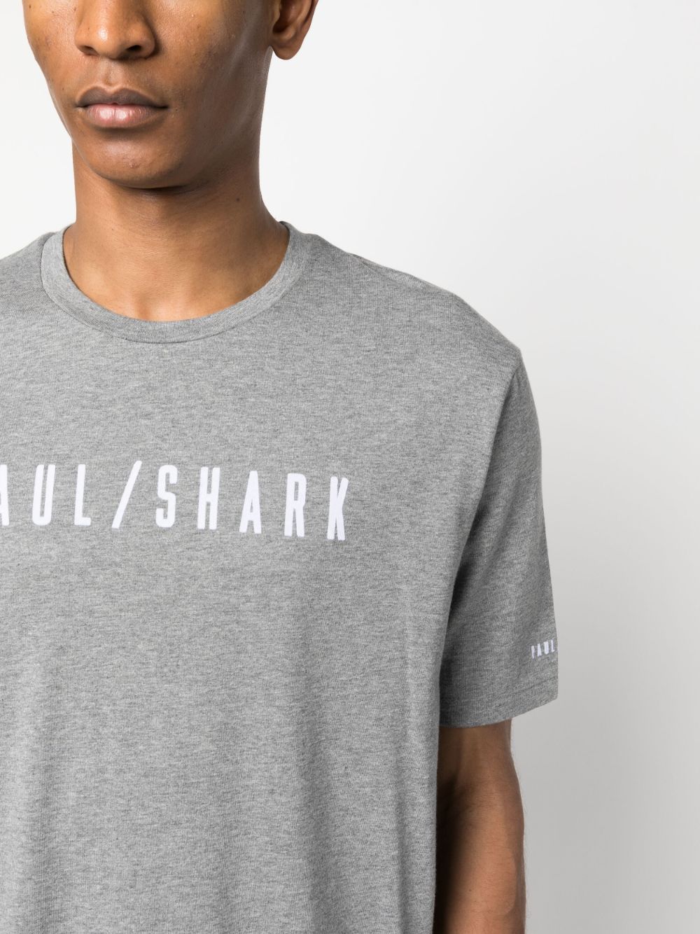 Paul & Shark Crew Neck Lightweight T-shirt In Gray