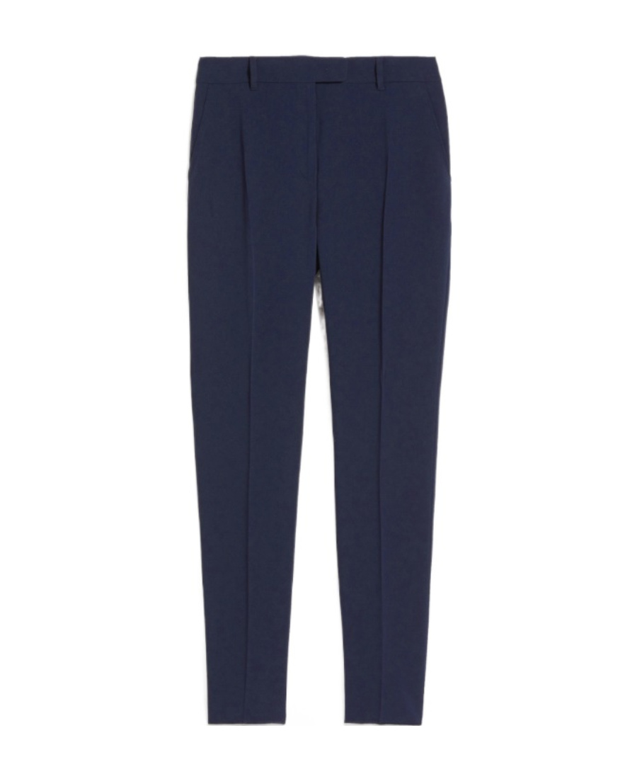 Max Mara Straight Pleated Casual Pants In Black