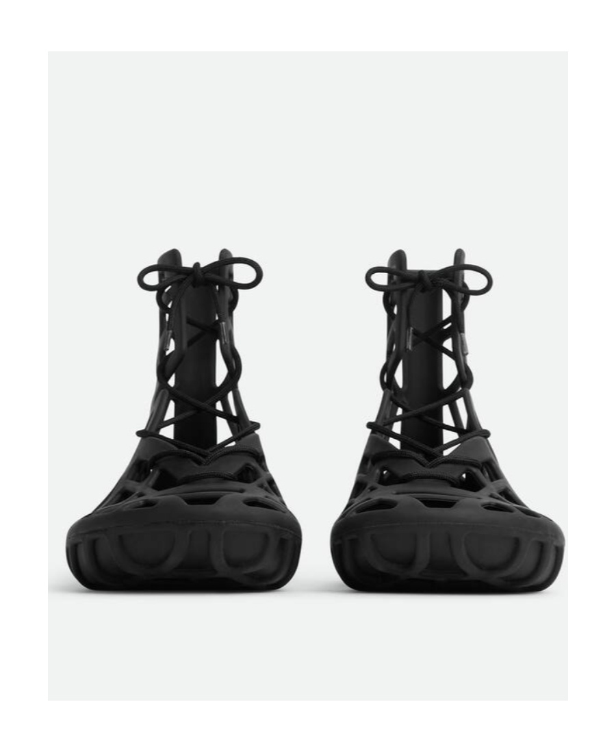 Bottega Veneta Atlas Strap-up Sandals In Black