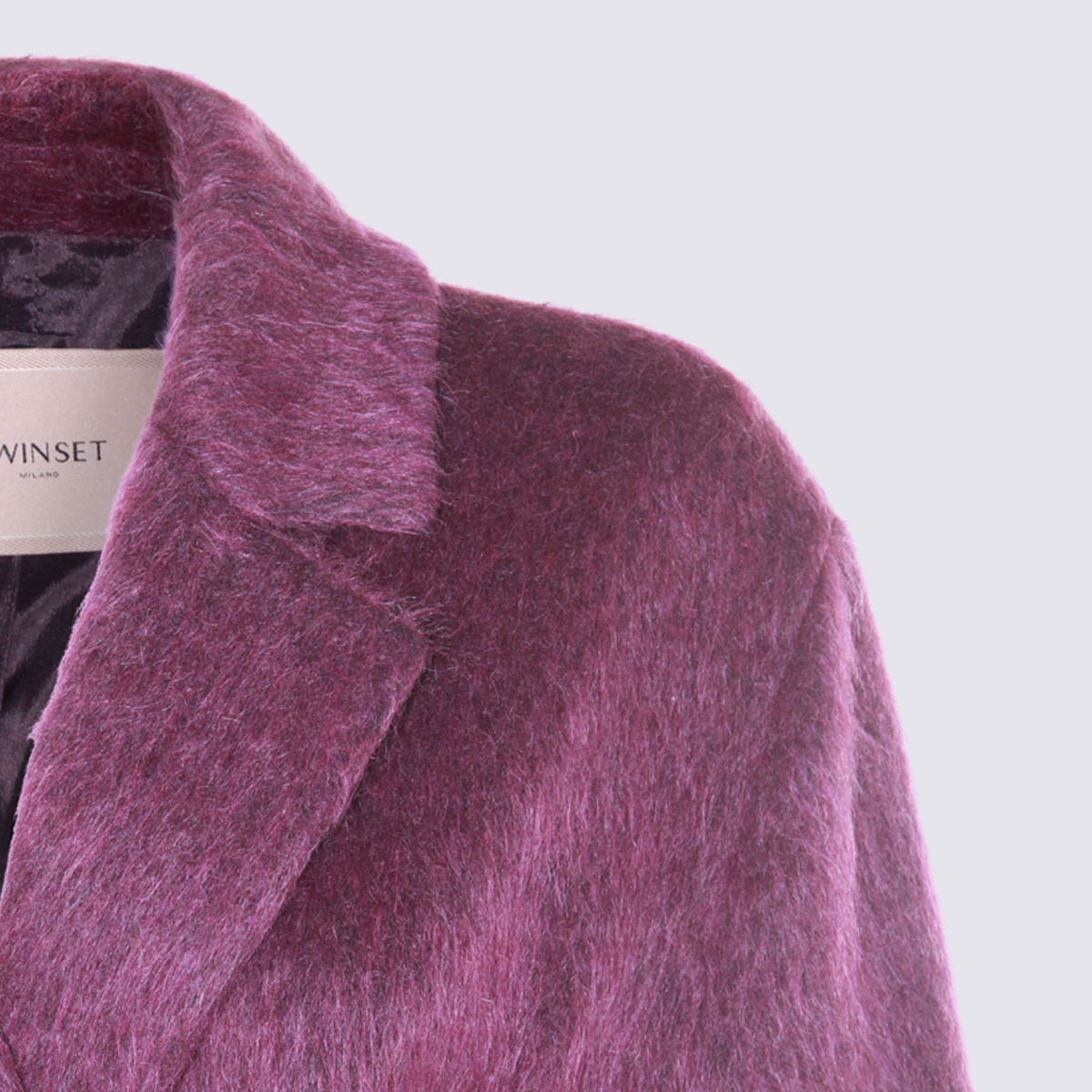 Twinset Classic Coat In Purple