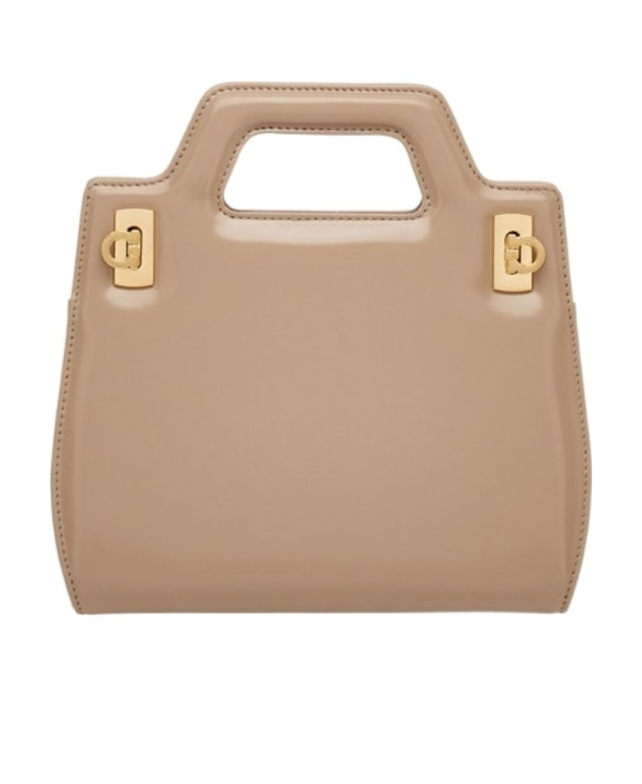 Ferragamo Beige Wanda Mini Satchel Bag In Nude