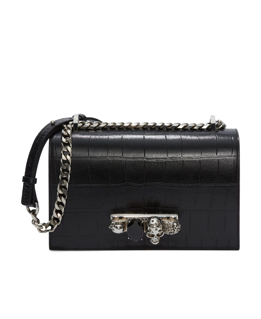 Alexander Mcqueen Alexander Mc Queen "the Biker Mini Jewelled" Crossbody Bag In Black