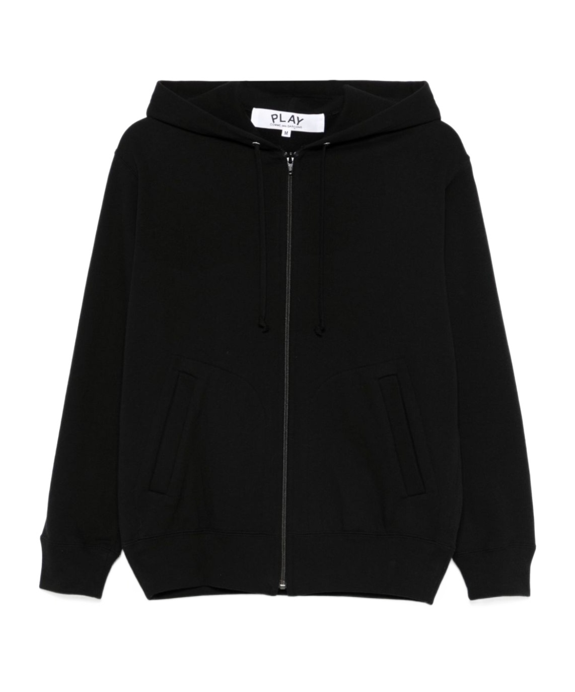 Comme Des Garçons Play Signature Heart-patch Hoodie In Black