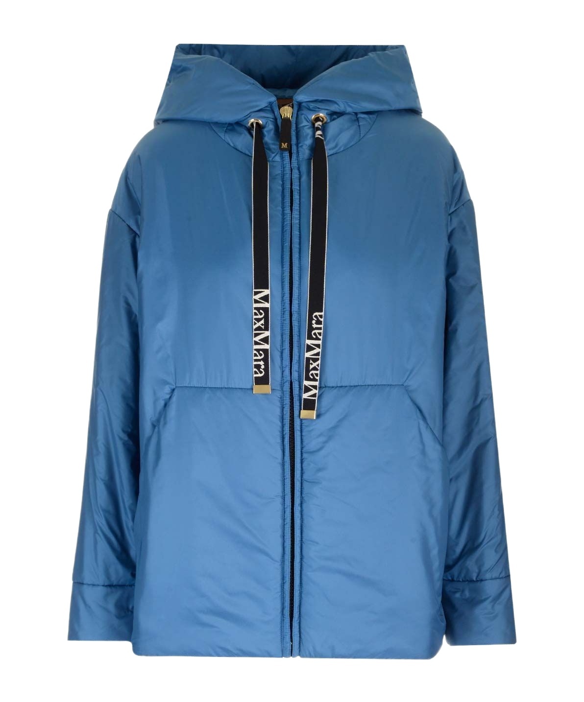 Max Mara Hooded Cotton Suit In Blue