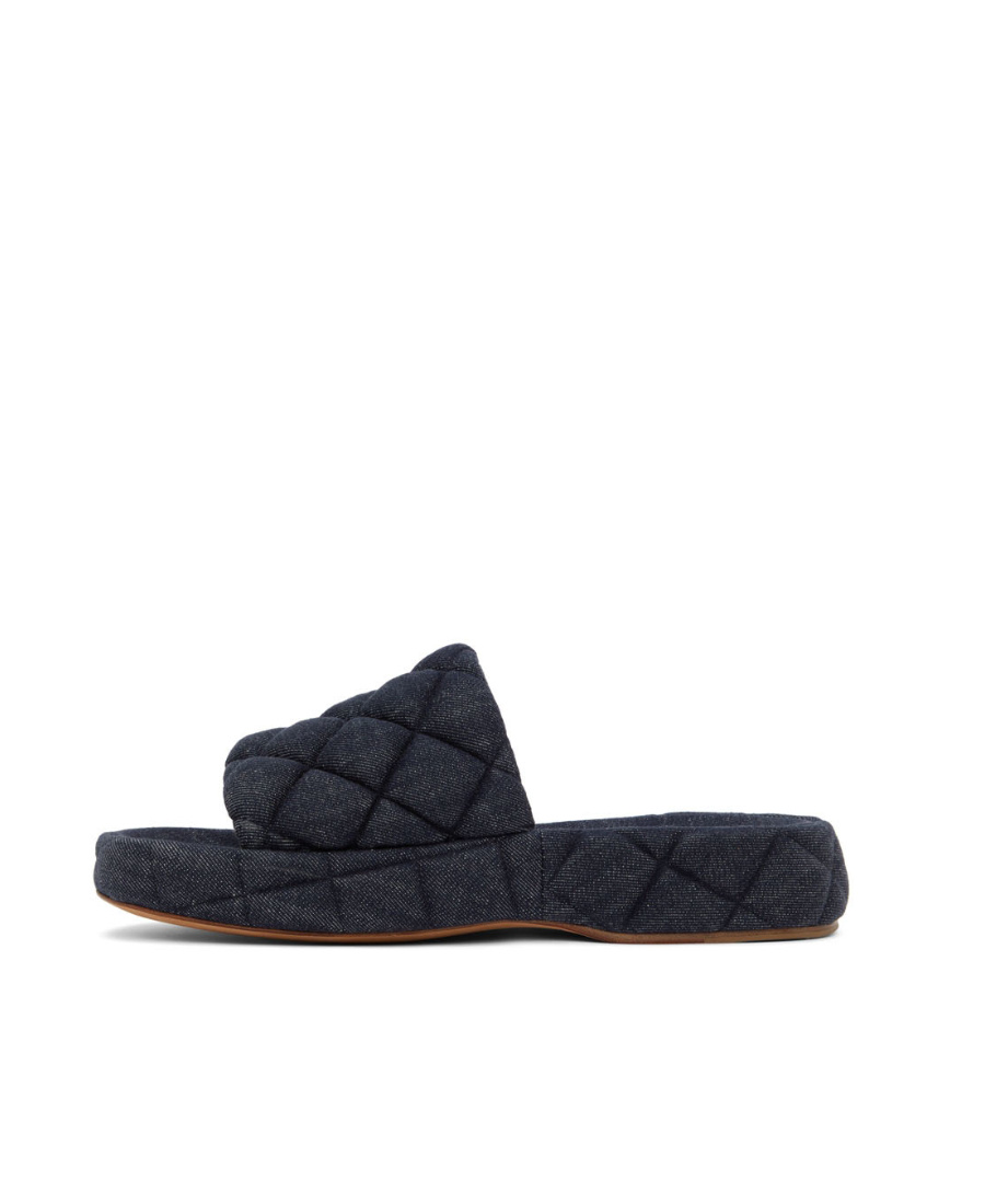 Bottega Veneta Quilted Flat Slippers In Black