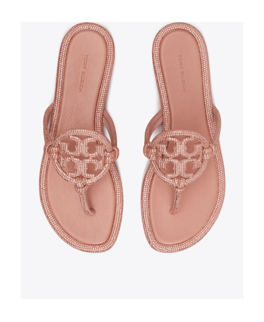 TORY BURCH MILLER CRYSTAL-EMBELLISHED FLIP FLOPS