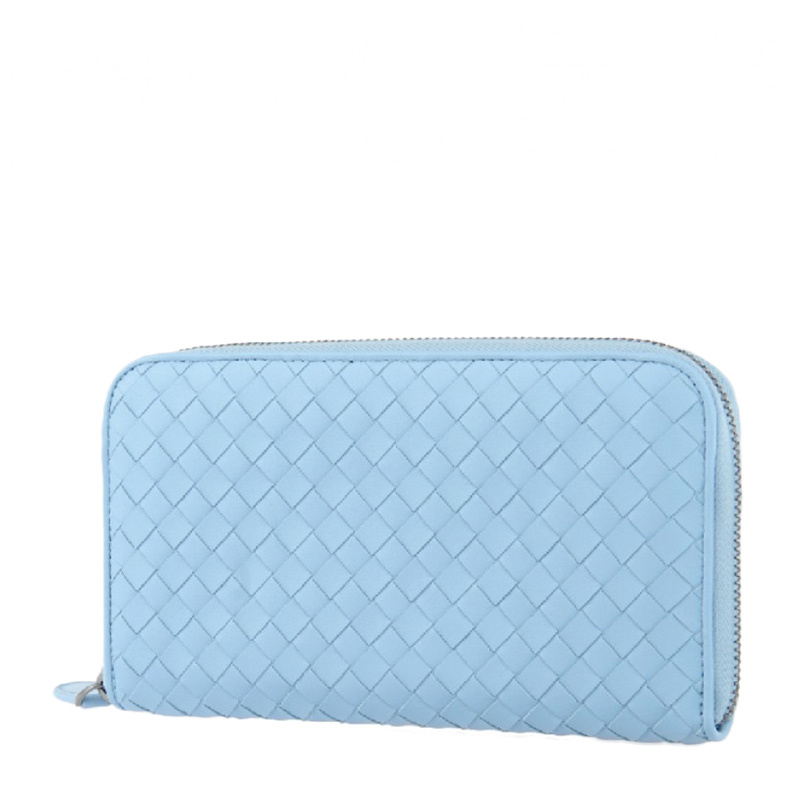 Bottega Veneta Zipper Wallet In Blue