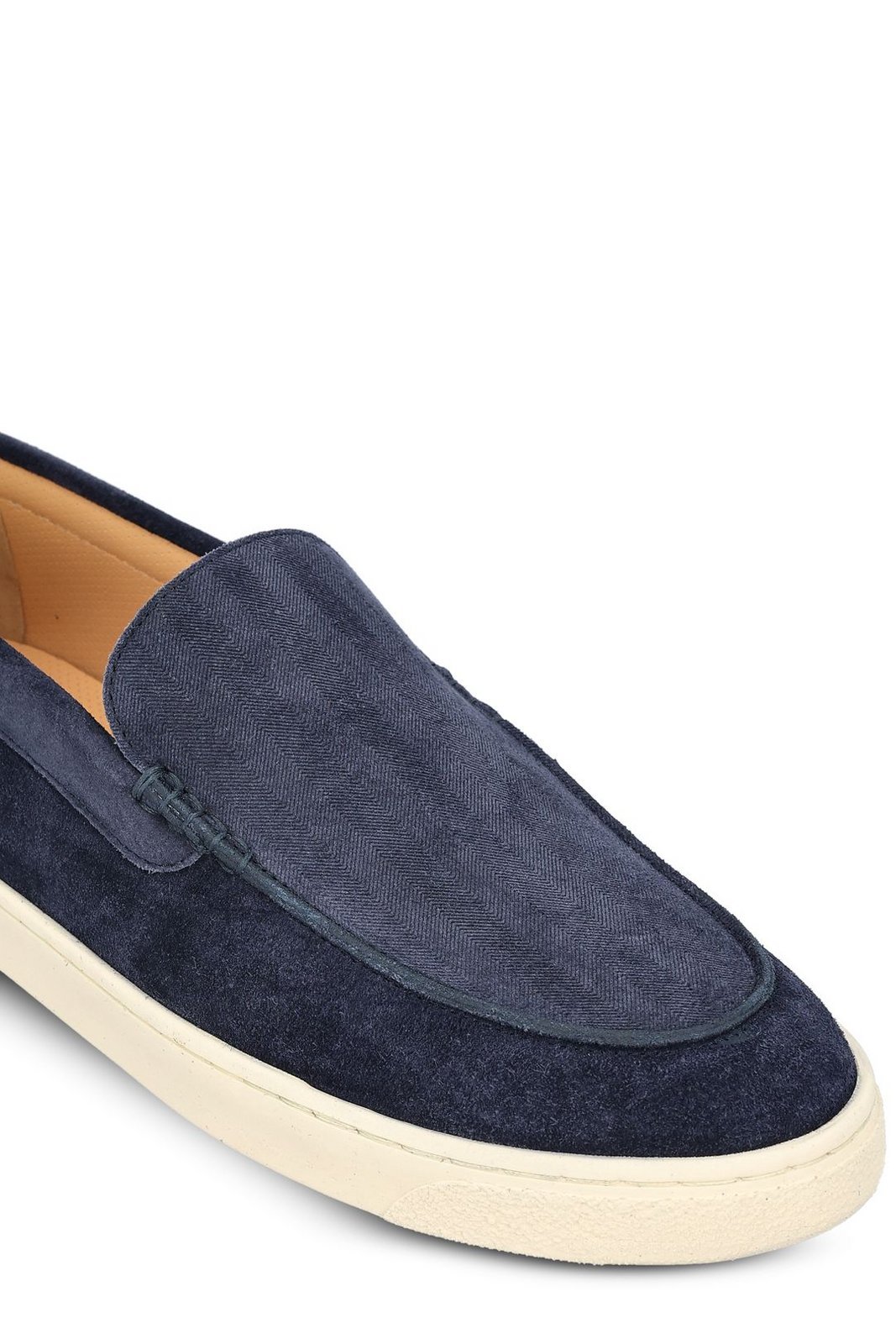 Brunello Cucinelli Round Toe Slip-on Loafers In Black
