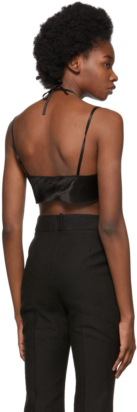 Yuzefi Ssense Exclusive Black Curly Bra Camisole In Black