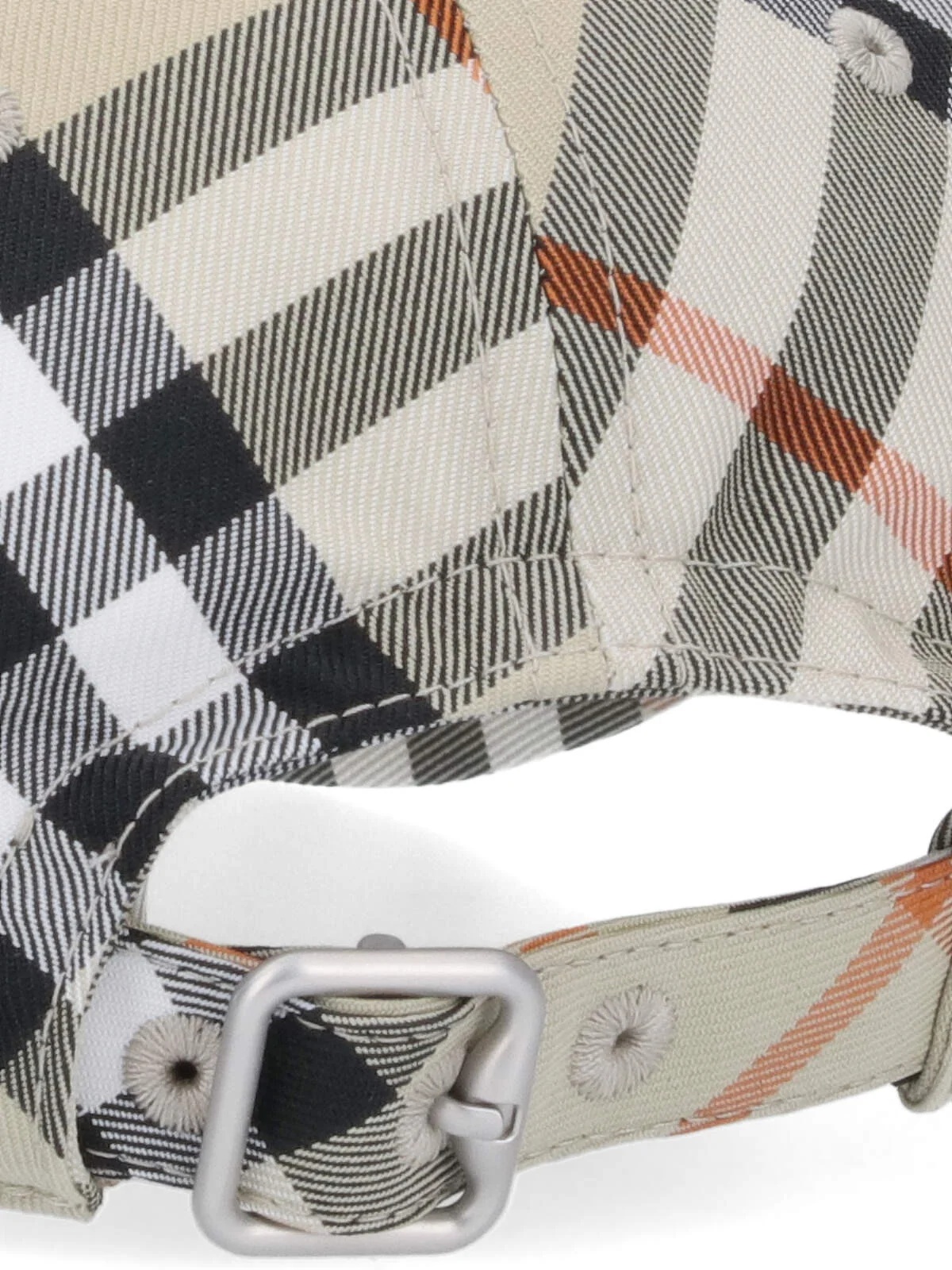 Burberry Check Printed Baseball Cap In Gray