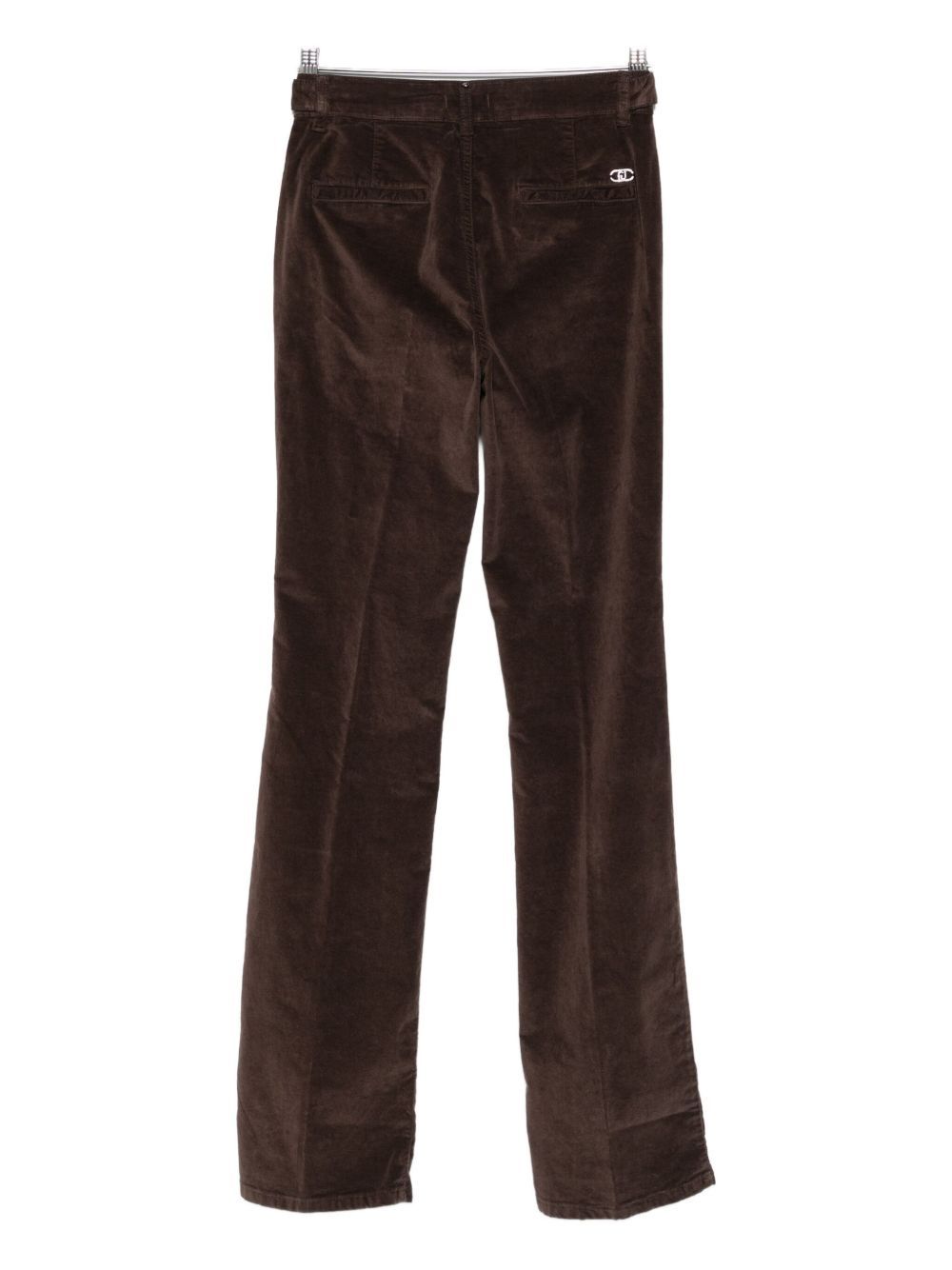 Liu •jo Corduroy Straight-leg Trousers In Burgundy