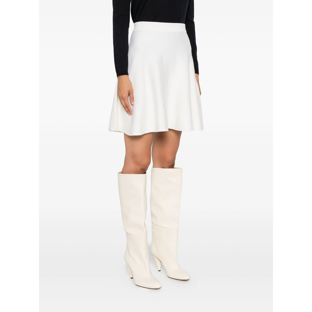 Max Mara Wool Flared Skirt In Yellow