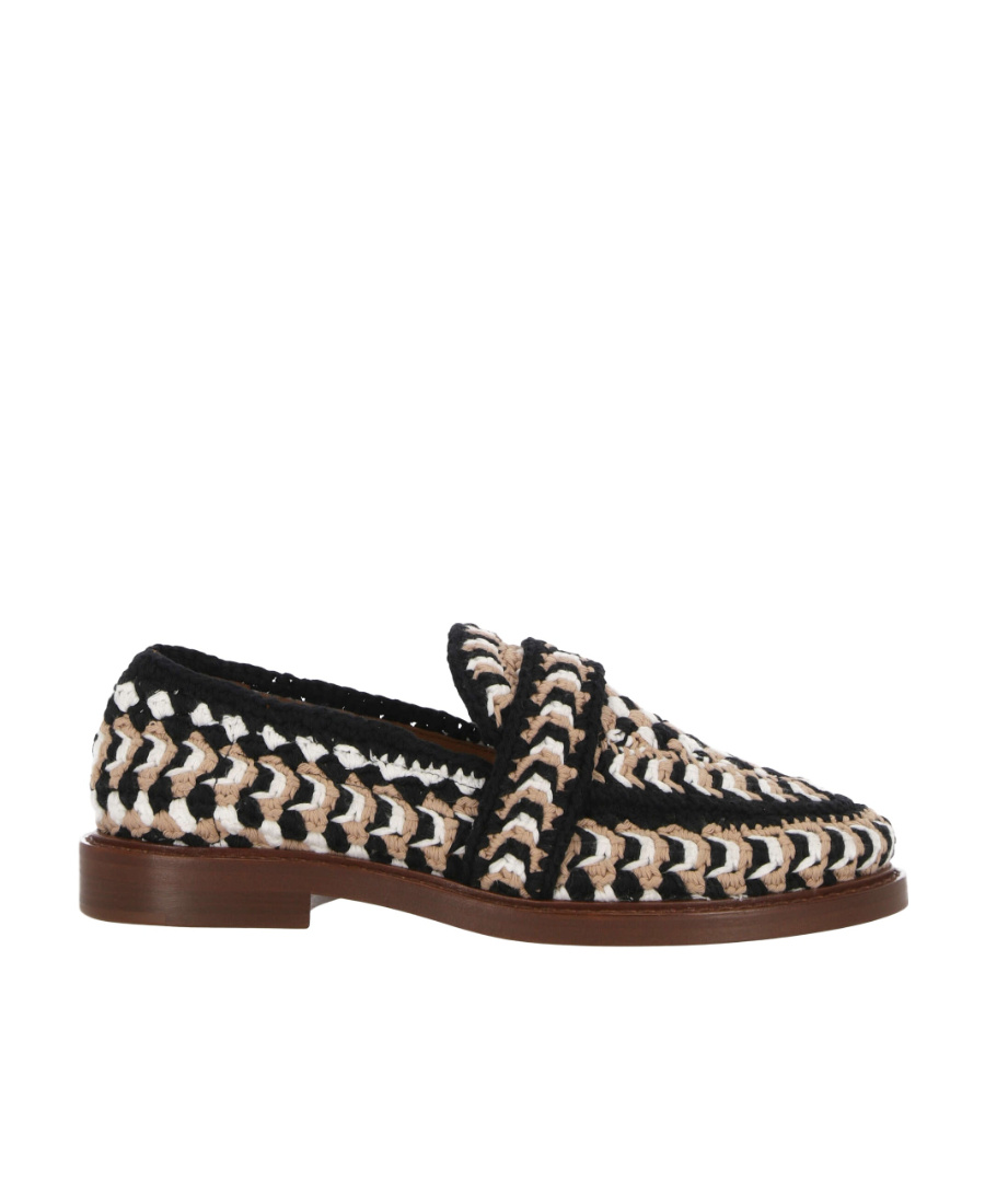 Chloé Wear Happy Shoes With A Round Head. In Black