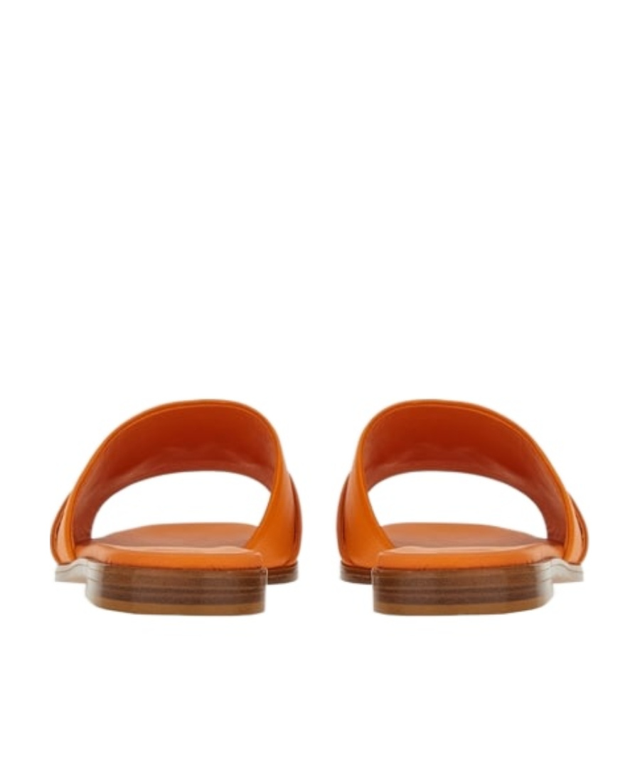 Ferragamo Gancini Slide In Orange