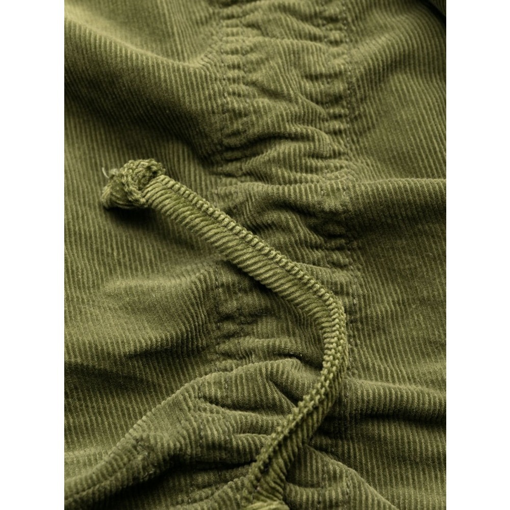 Dsquared2 Gathered-detail Corduroy Trousers In Green
