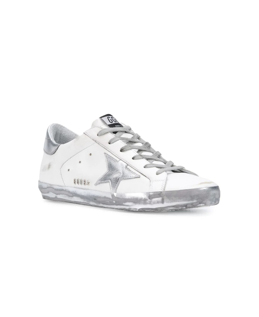 Golden Goose Metallic Superstar Low-top Sneakers In White