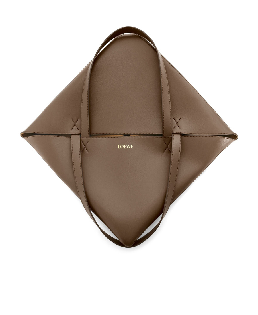 Loewe Puzzle Fold Large Tote Bag In Brown