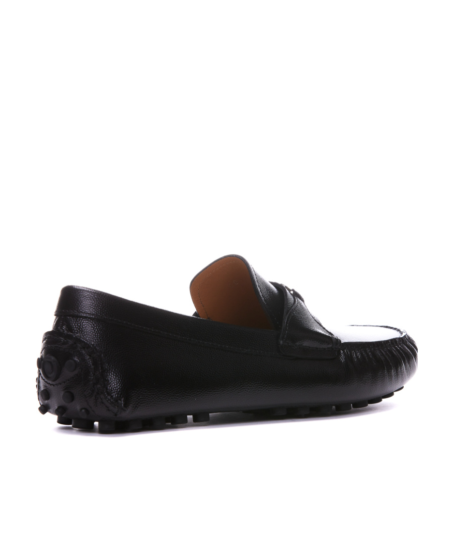 Ferragamo Round-headed Loafers In Black