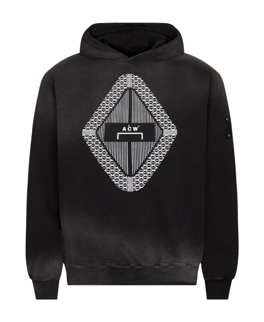 A-cold-wall* Gradient Logo-print Hoodie In Black