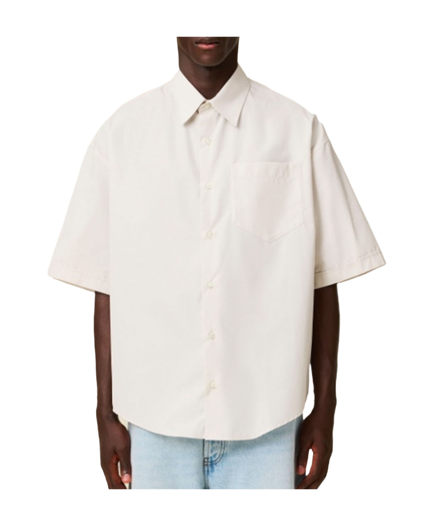 Ami Alexandre Mattiussi Ami Paris Short Sleeved Button-up Shirt In White