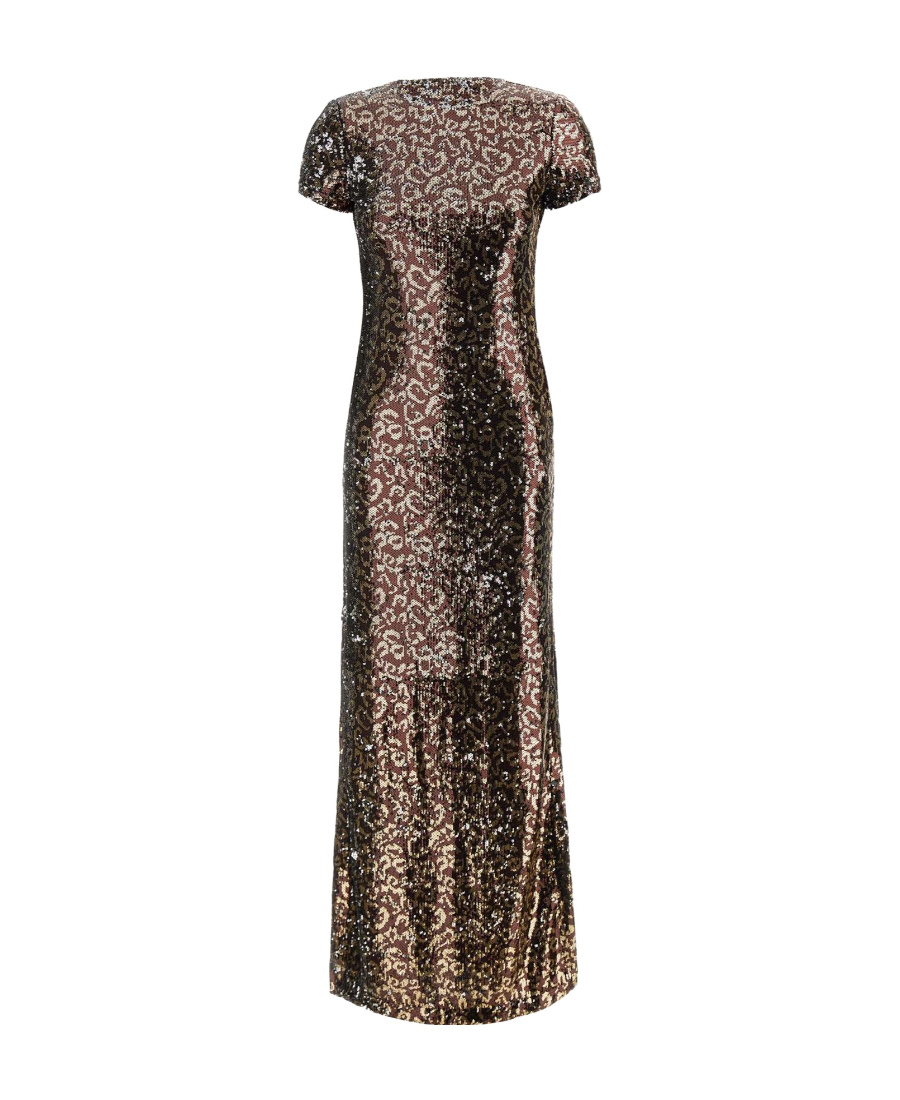 Palm Angels Back-opening Sequin Maxi Dress In Black