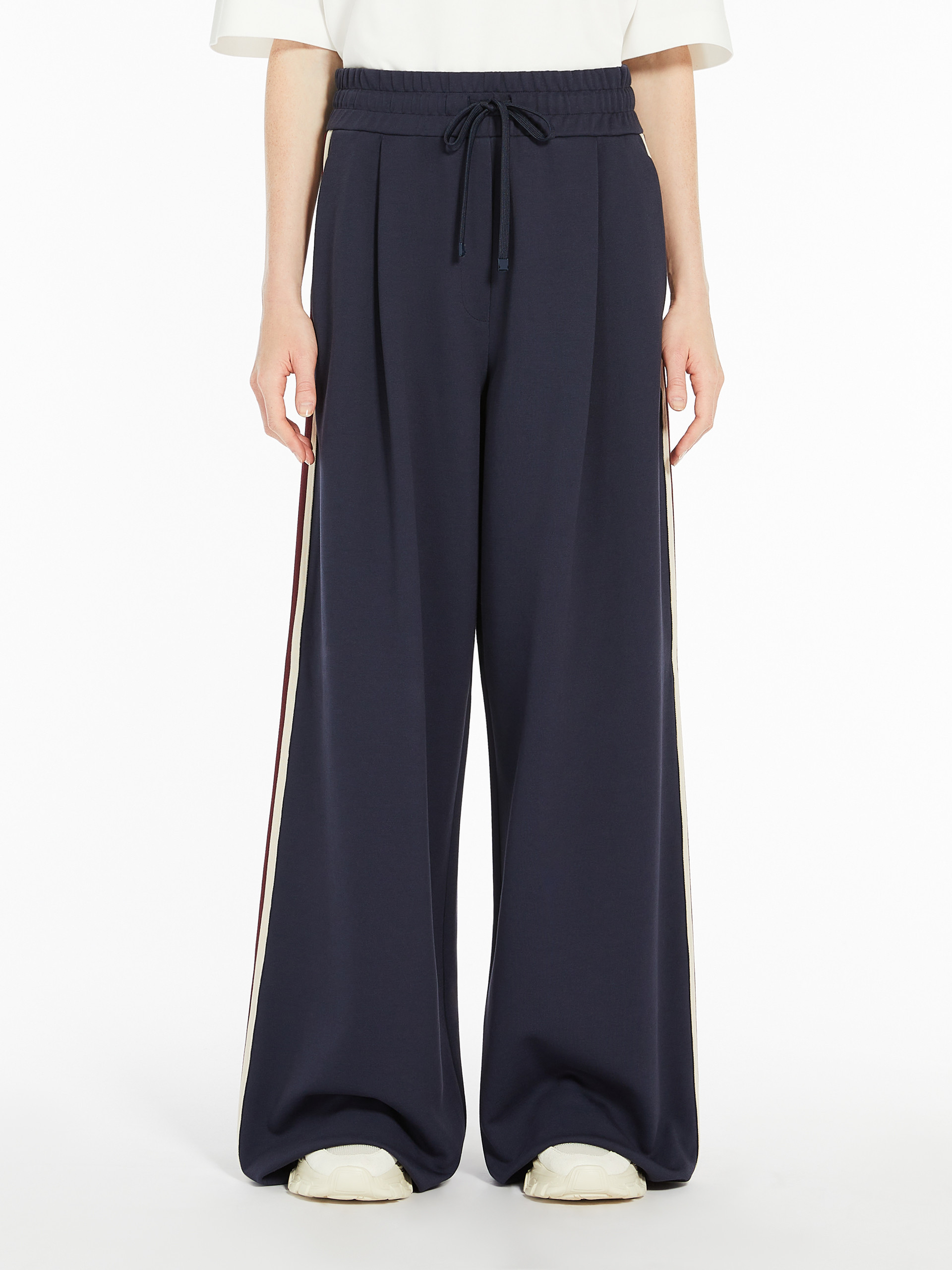 Weekend Max Mara Drawcord Elastic Waist Sweatpants In Black