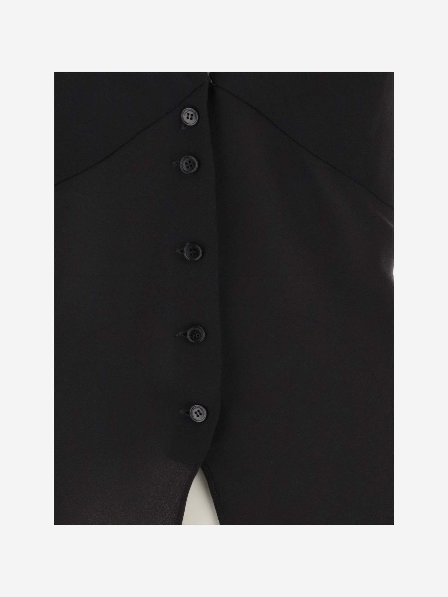 Stella Mccartney Asymmetric Buttoned Shirt In Black