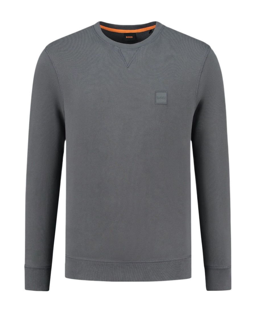 Hugo Boss Westart Round Neck Sweater In Gray