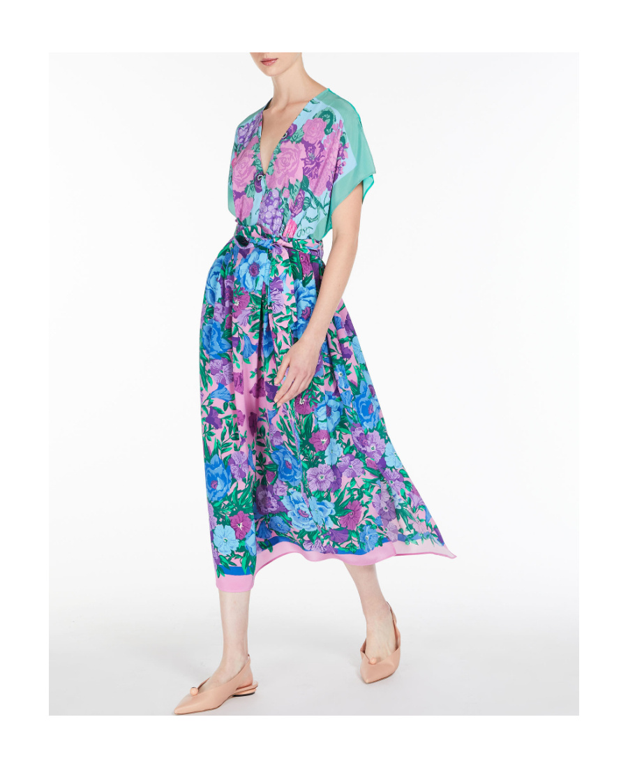 Weekend Max Mara Silk Dress In Green