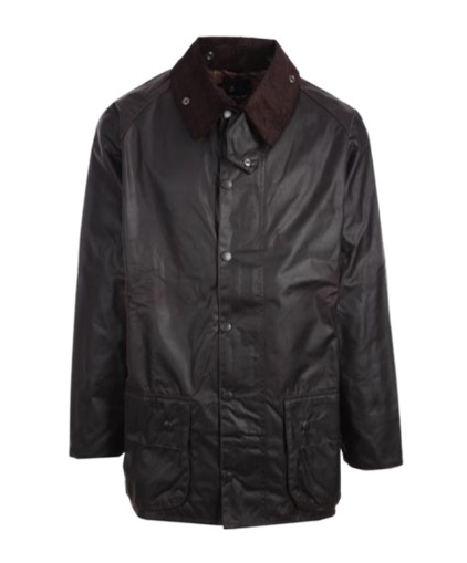 Barbour Long-sleeve Wax-coated Jacket In Black